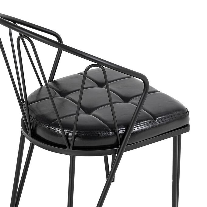 오르간 블랙 암 체어 벨벳 카페 업소용  인테리어 철제 의자 CGP
