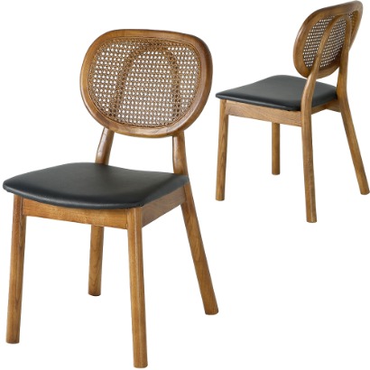 클로버 체어 원목의자 라탄 카페 인테리어 업소용 식당 의자 CGP
